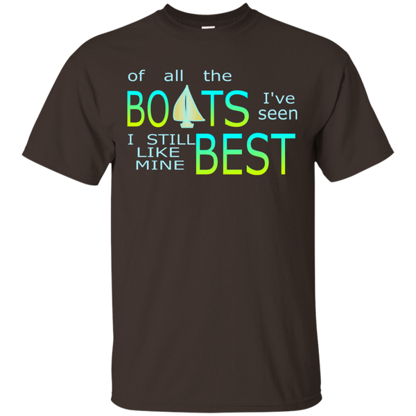 I Like My Boat Best Custom Ultra Cotton T-Shirt